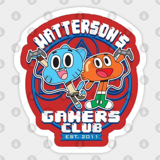 Watterson's Gamers Club Sticker by MatamorosGraphicDesign